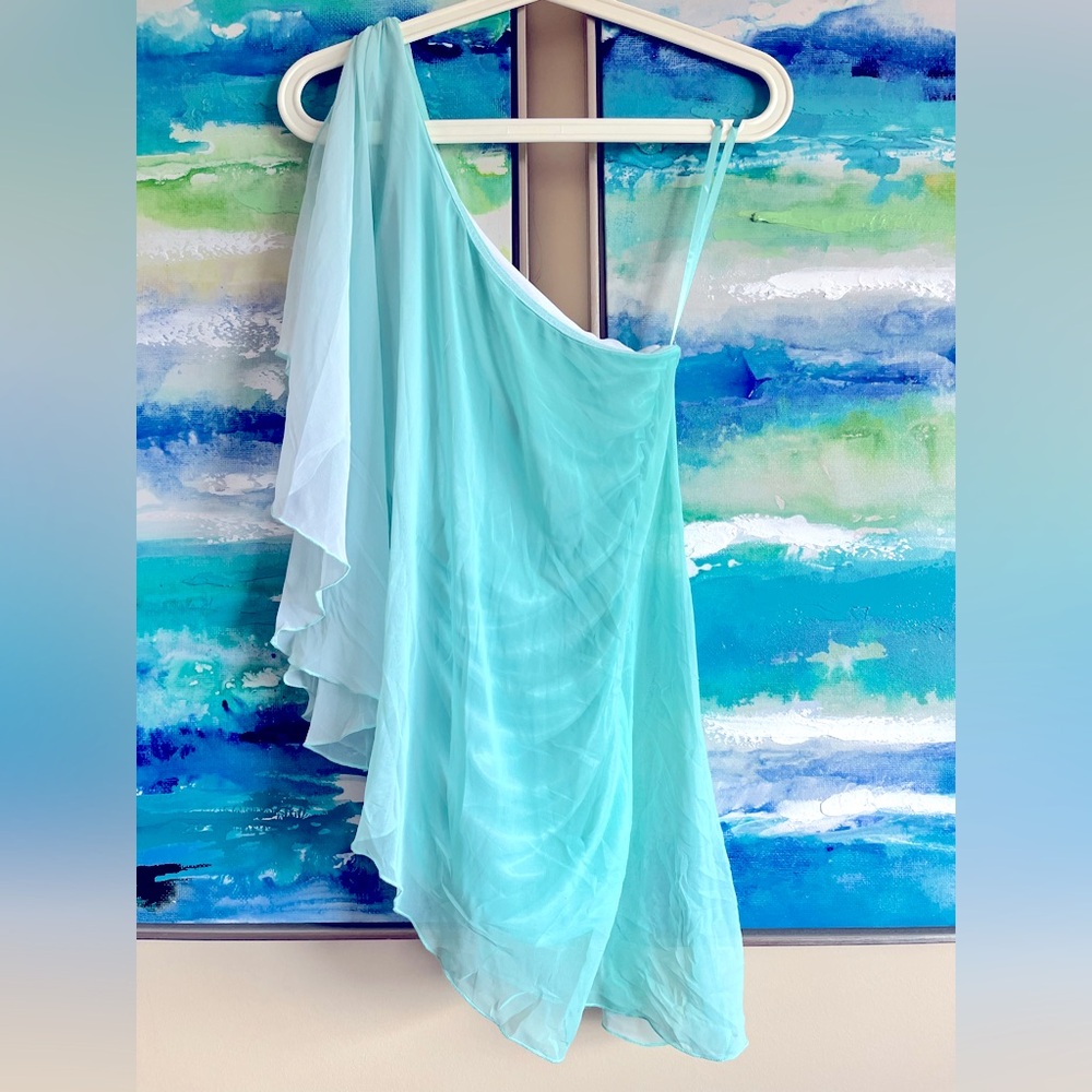 Le Chateau Turqouise Asymmetrical Top
